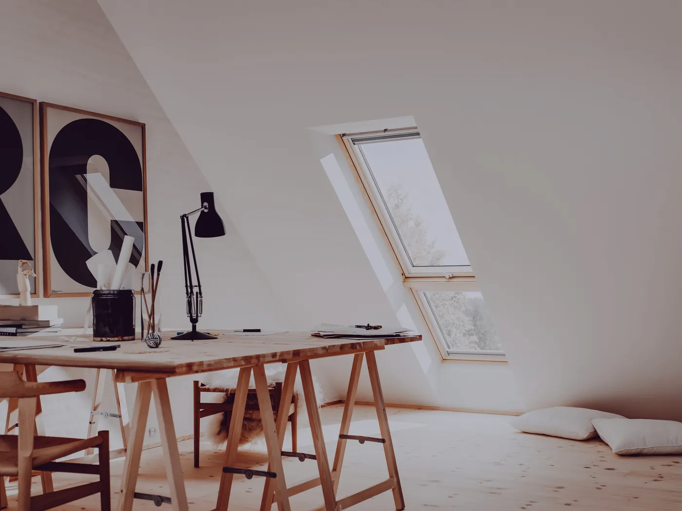 Ausgebautes Dachgeschoss mit VELUX Dachfenstern
